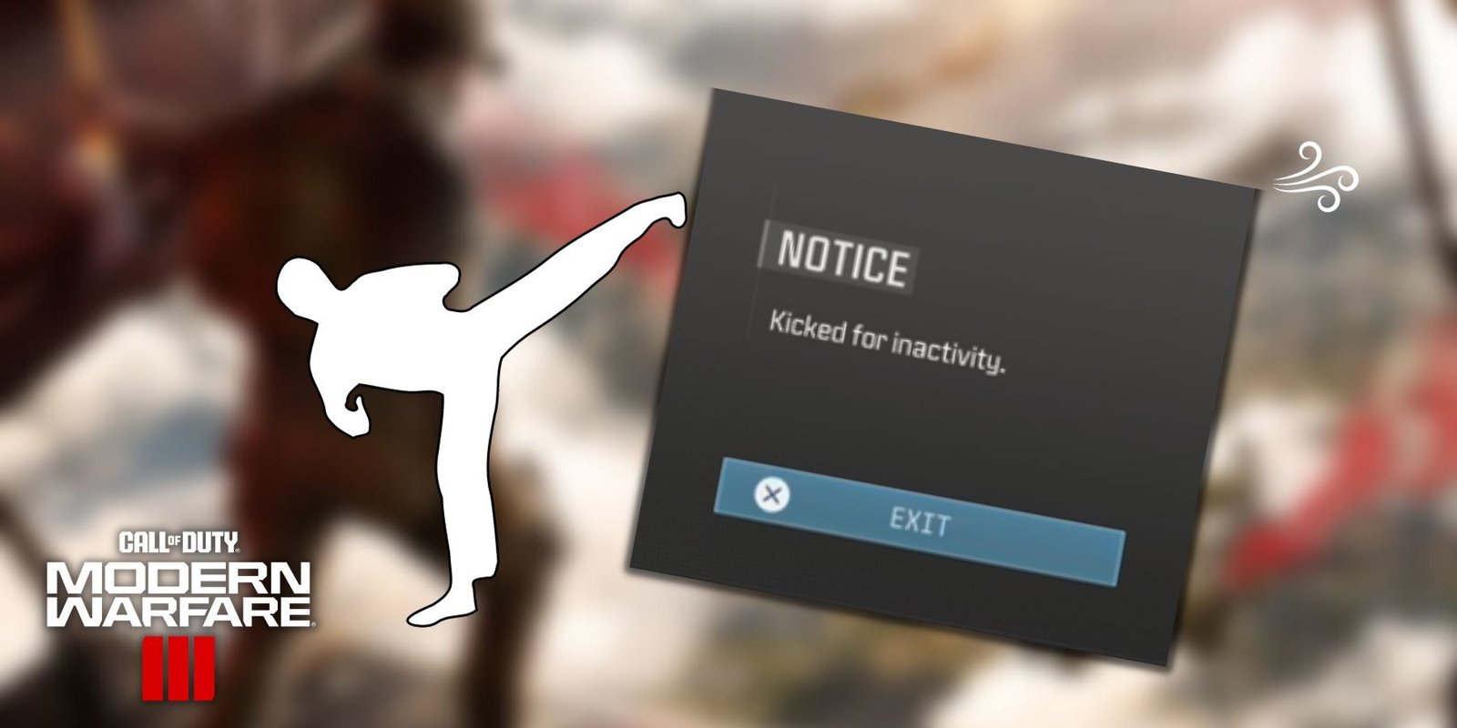 kicked for inactivity error in modern warfare 3.