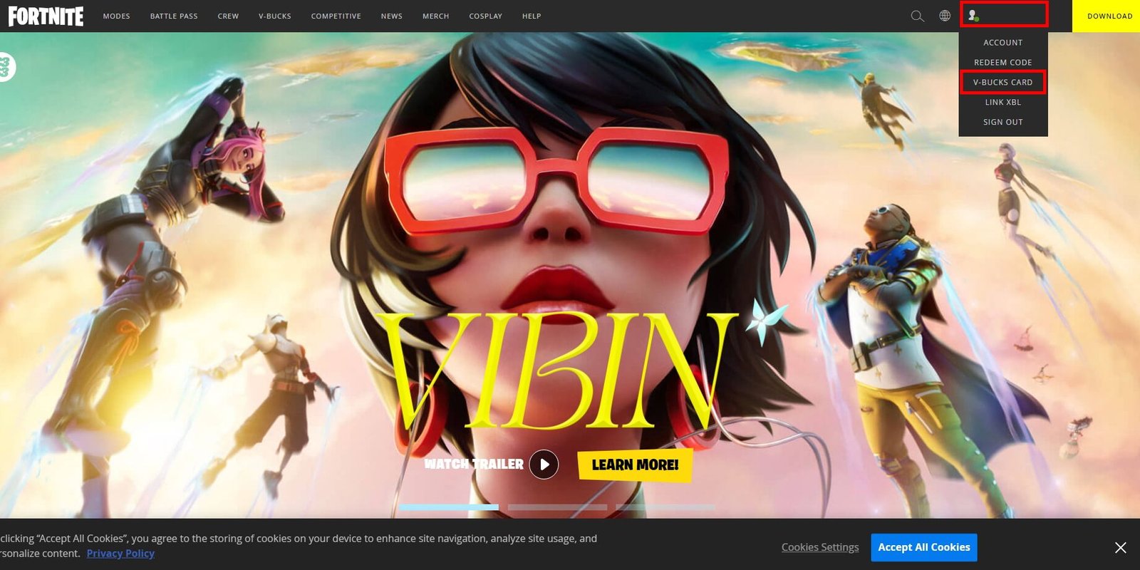 fortnite-redeem-v-bucks-menu