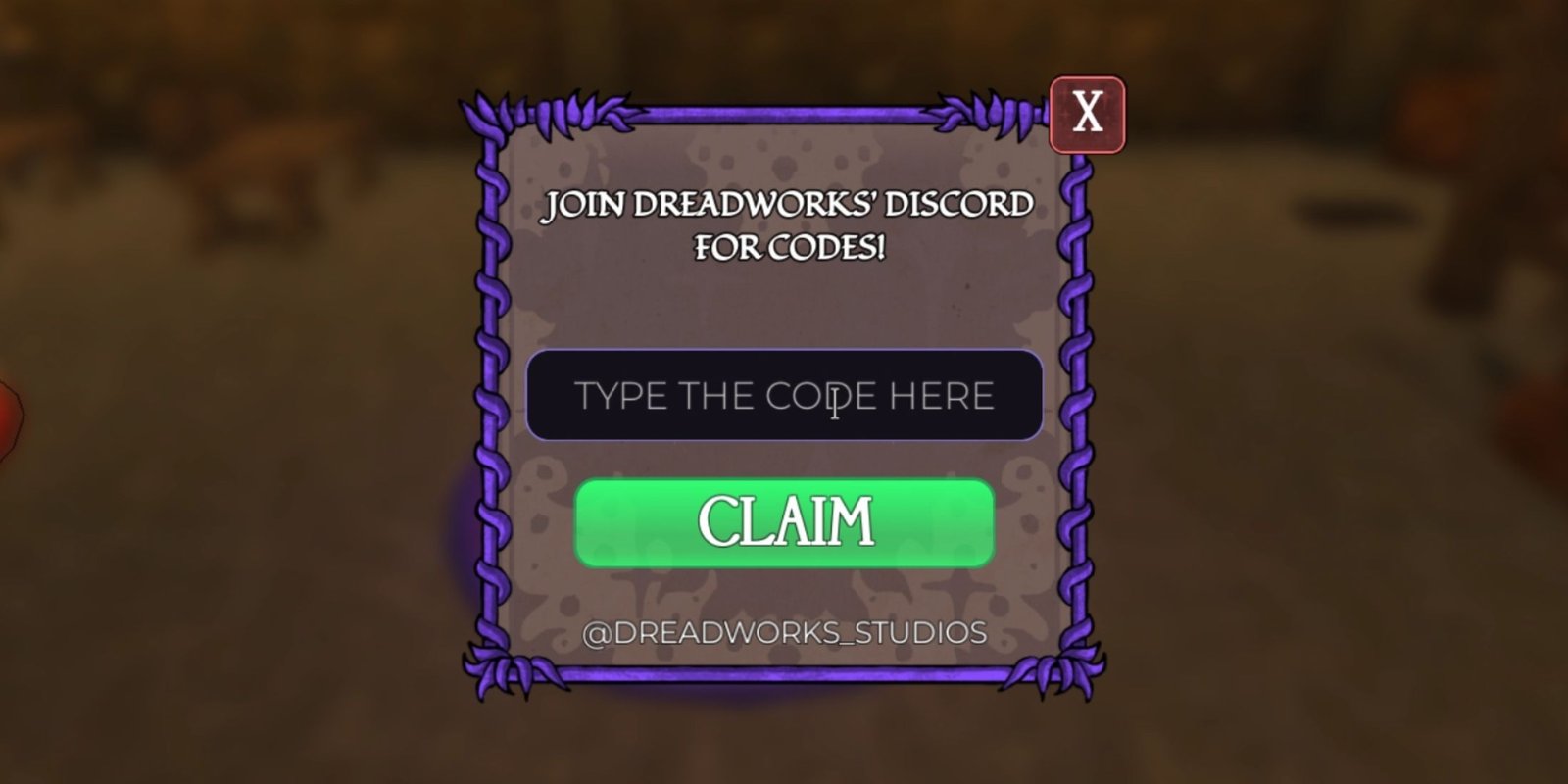 Exiled the codes tab