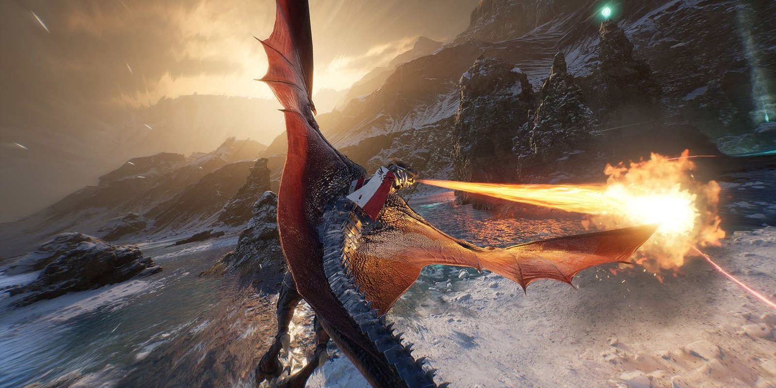 A dragon flying in Century Age of Ashes