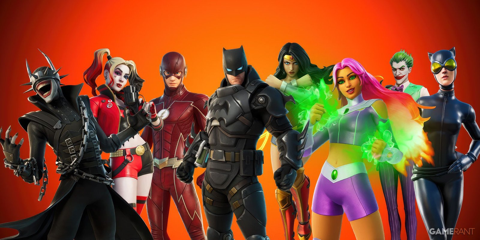 fortnite-dc-skins-batman-joker-cat-wonder-woman-starfire-flash-game-rant